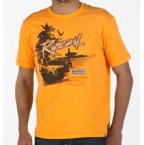 Ripcurl Mens Sand Dollar Beach T-Shirt Blazing Orange
