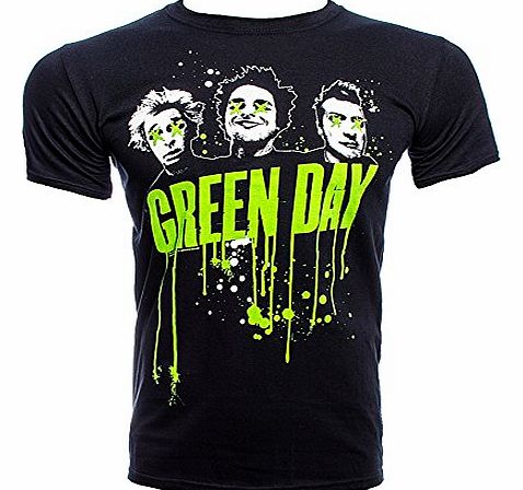 Ripleys Clothing Official T Shirt GREEN DAY Uno Dos Tre Album BAND DRIPS S