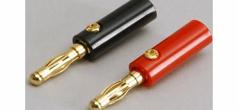 Ripmax 4mm jack Plug Bullet Connectors Screw Fit Pair (X2) O-RAC04B