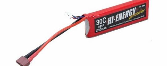 Ripmax Hi-Energy Extreme 2S 2200mAh 30C Li-Po Rect Case Battery Stick Pack