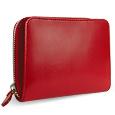 Womenand#39;s Red Genuine Italian Leather Zip Around Wallet