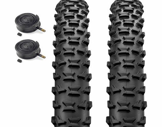 Ritchey 26`` x 2.1 Comp Z-Max Evolution Mountain Bike Tyres (Pair) amp; Schrader Inner Tubes