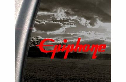Ritrama EPIPHONE GUITAR Red Decal Car Truck Bumper Window Red Sticker