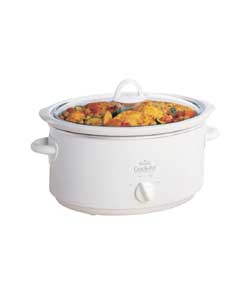 Rival 3.5L White Crock Pot Slow Cooker
