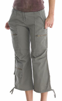 cropped canvas combats (khaki)