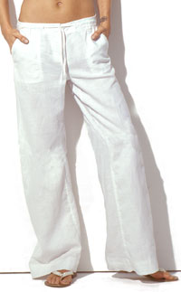 River Island linen trousers (white)