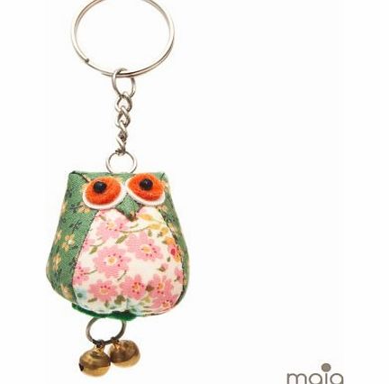 RJB Stone - Vintage-Inspired Mini Owl Keyring - Assorted Colours