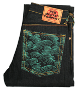 Red Monkey Company Dark Straight Leg Jeans (Red