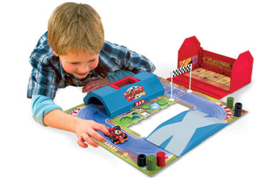 the Racing Car - Die Cast Garage and Race Track Set