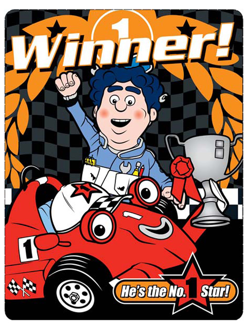 The Racing Car Fleece Blanket Printed