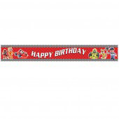 The Racing Car Plastic Party Banner