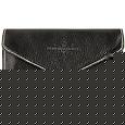 Robe di Firenze Black Accordion Leather Flap Wallet