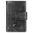 Robe di Firenze Black Leather Key and Change Holder