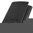 Black Mini Trifold Leather Wallet