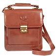 Robe di Firenze Brown Vegetable Tanned Leather Vertical Briefcase