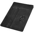 Robe di Firenze Card and ID Black Leather Holder