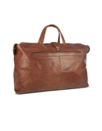 Robe di Firenze Large Brown Italian Leather Carry All Travel Bag