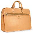 Robe di Firenze Women` Sand Double-Gusset Soft Leather Briefcase
