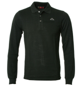 Robe Di Kappa Black Long Sleeve Polo Shirt
