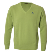 Robe Di Kappa Green V-Neck Sweater