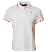 Robe Di Kappa Kappa White-Fuxia Fluo Polo Shirt