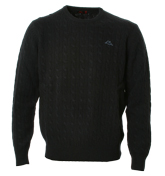 Robe Di Kappa Navy Cable Design Sweater