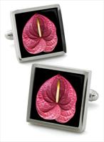 Robert Charles Anthurium Cufflinks by