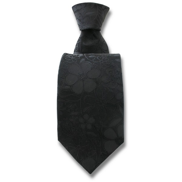Robert Charles Black Florence Silk Tie by