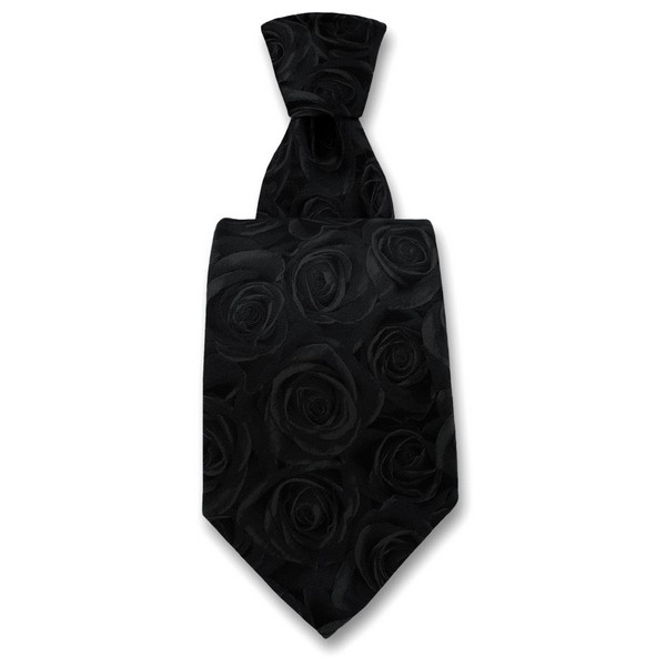 Robert Charles Black Rose Silk Tie by