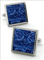 Robert Charles Blue Rose Cufflinks by