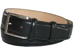 Robert Charles Bottalato Black Leather Belt by