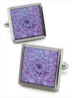 Robert Charles Chrysanthemum Lilac Cufflinks by