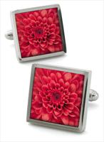 Robert Charles Chrysanthemum Red Cufflinks by