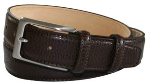Robert Charles Dollaro Brown Leather Belt by