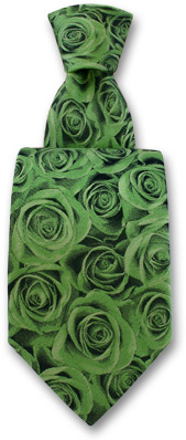 Green Rose Tie by