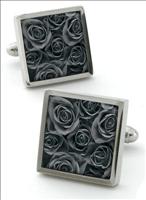 Robert Charles Grey Rose Cufflinks by