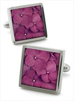 Robert Charles Hydrangea Fuchsia Cufflinks by