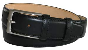 Liscio Black Leather Belt by