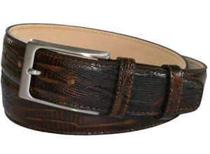 Lucertola Brown Leather Belt by