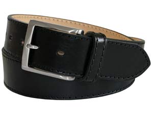 Robert Charles Montorfano Black Leather Belt by