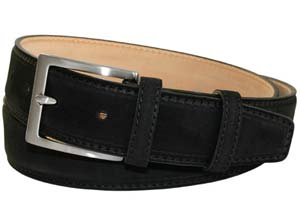 Nabuck Black Leather Belt by