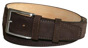 Nabuck Brown Leather Belt by