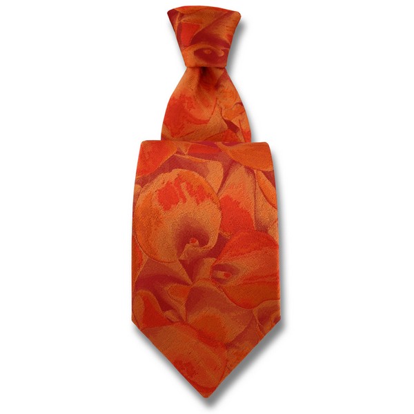 Robert Charles Orange Calla Silk Tie by