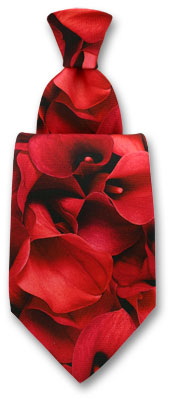 Robert Charles Printed Red Calla Tie by