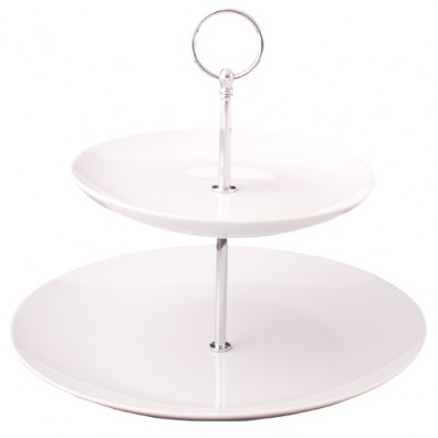 2 Tier Porcelain Cake Stand 150483
