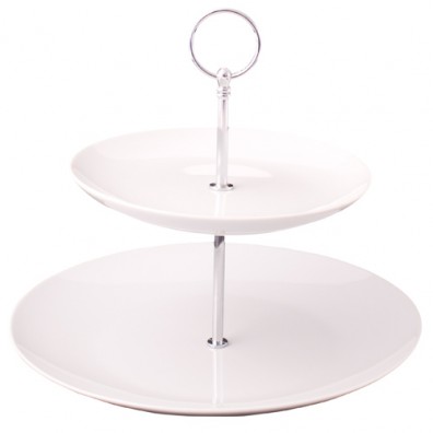 Robert Dyas 2 Tier Porcelain Cake Stand 150483