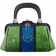 Roberta di Camerino Bagonghi - Emerald & Turquoise Small Velvet Handbag