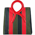 Roberta di Camerino Logoed Handle Multicolor Canvas & Leather Tote Bag