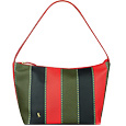 Roberta di Camerino Multicolor Bands Canvas & Leather Shoulder Bag