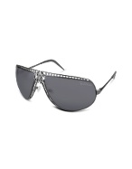 Roberto Cavalli Agenore - Swarovski Crystal Logo Metal Sunglasses